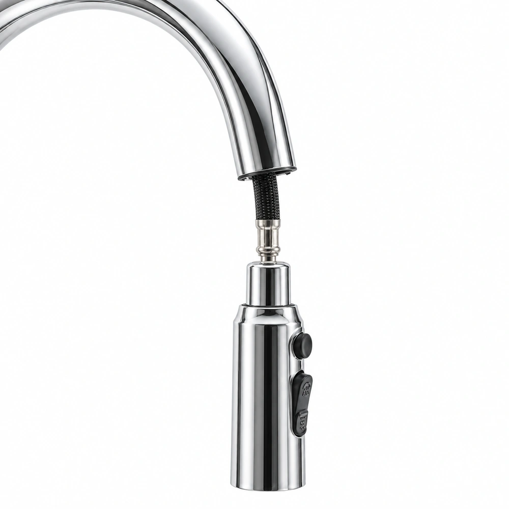 Mitigeur de cuisine extractible à base carrée – Image 12