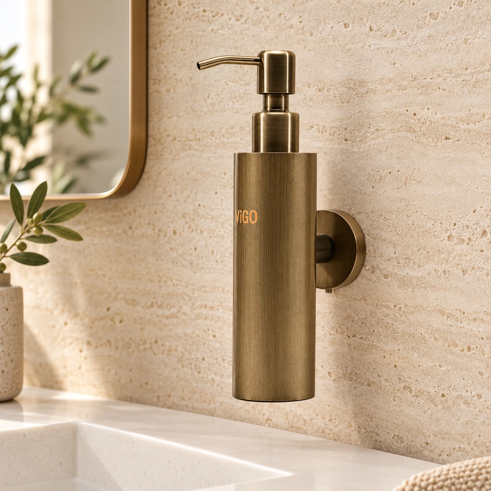 Distributeur de savon mural cylindrique VIGO – Image 3
