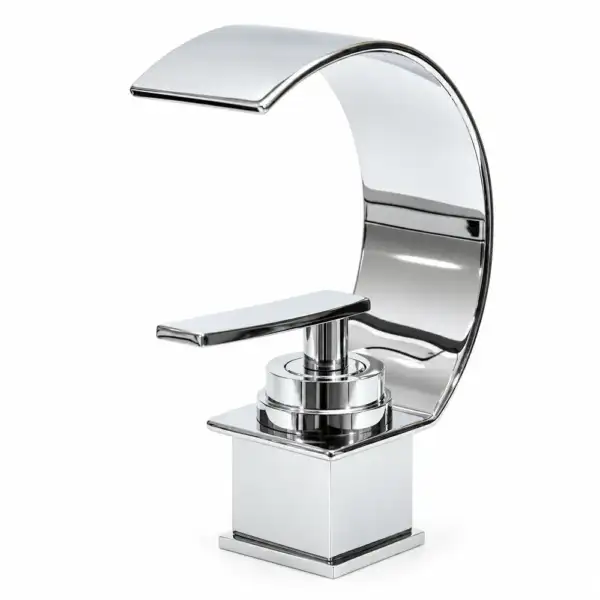 Mitigeur de lavabo courbé compact – Design architectural