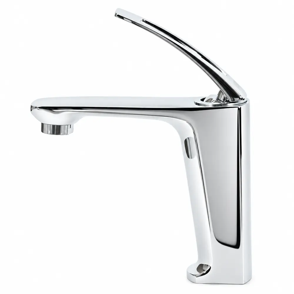 Mitigeur de lavabo à bec long – Levier sculptural – Image 2
