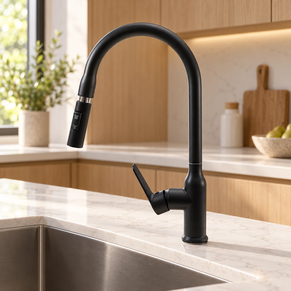 Mitigeur de cuisine à bec flexible extractible – Image 8