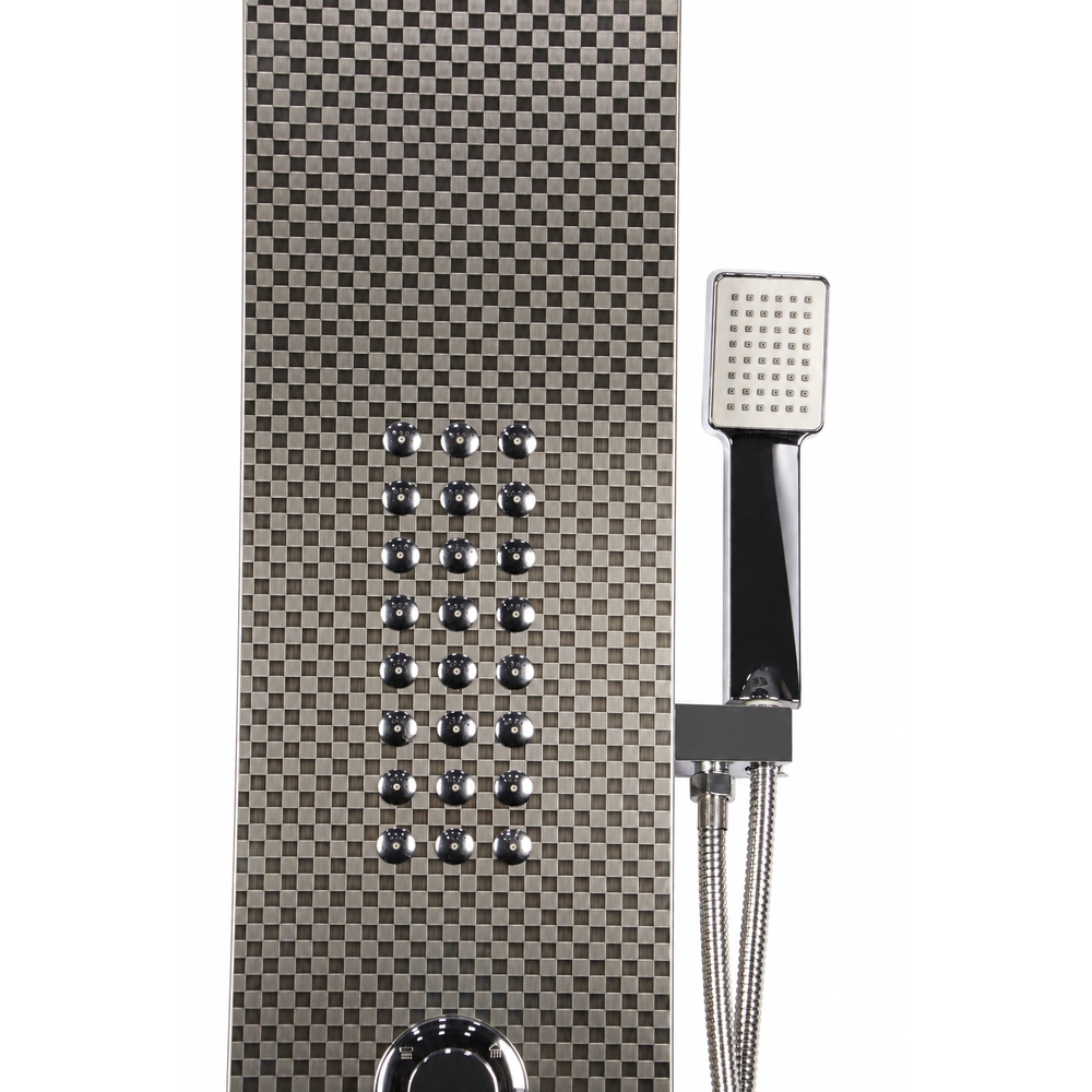 Panneau de douche VIGO finition argentée à motif damier – Image 5