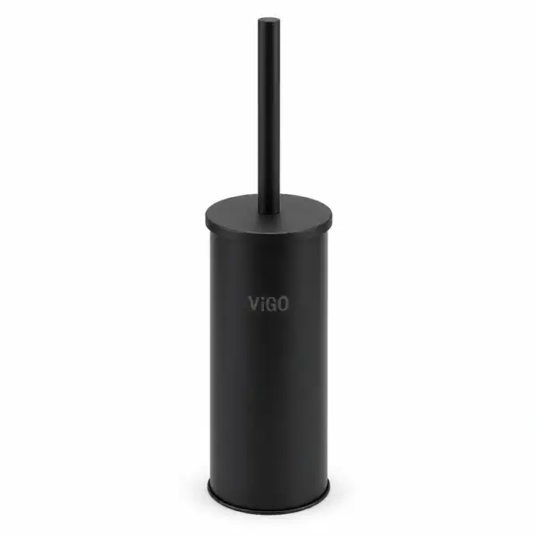 Brosse WC avec support cylindrique noir mat – VIGO